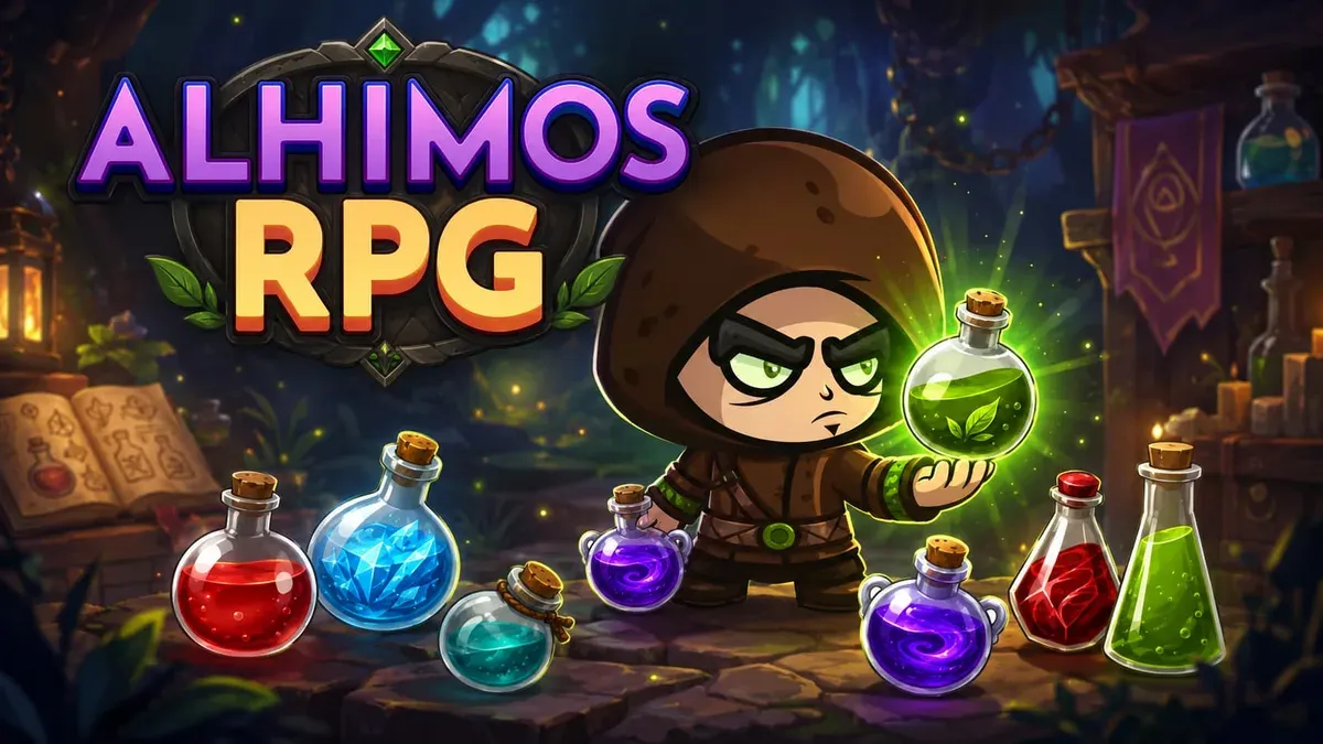 Alhimos — alchemy MMORPG key art