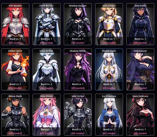 Waifu card collection